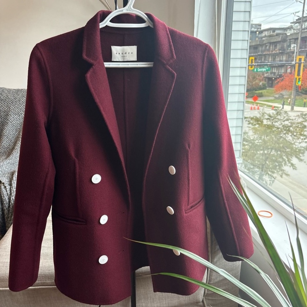 Sandro wool blazer size 38
